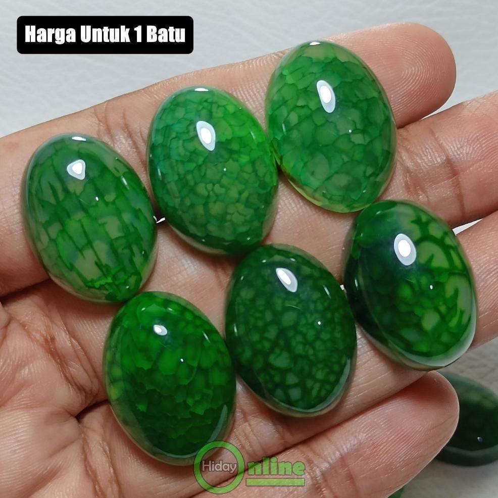 PROMO TERBARU BATU AKIK NATURAL SISIK NAGA HIJAU BIG SIZE