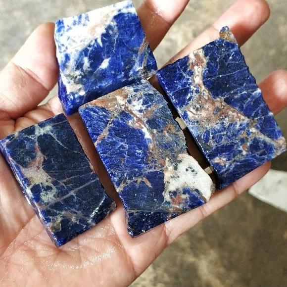 BEST DEALS NATURAL BAHAN BATU AKIK SODALITE PIRUS PINGLON TURKEY MOTIF
