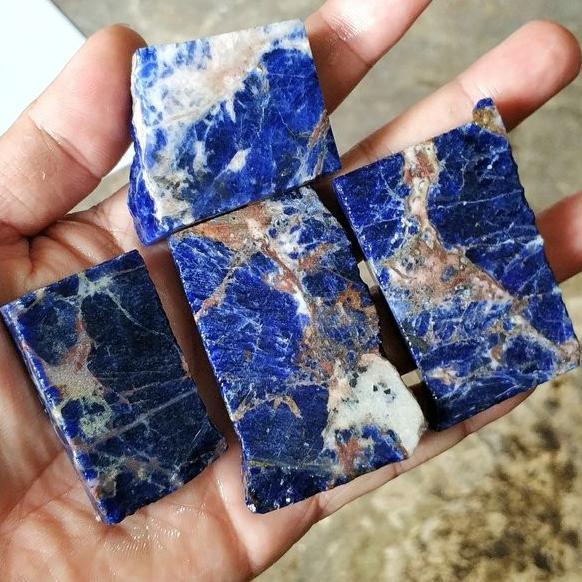 New Natural Bahan Batu Akik Sodalite Pirus Pinglon Turkey Motif