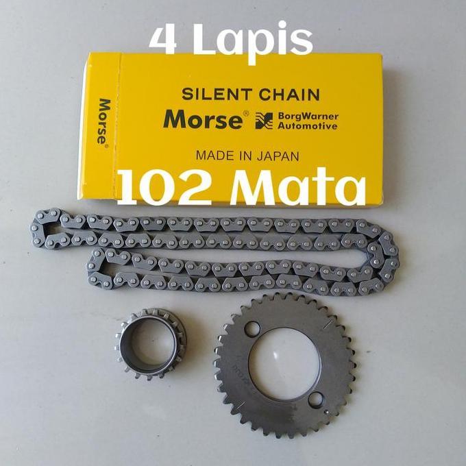 Rantai Keteng Timing Tiger Empat Lapis Morse Japan 102 Mata dan Gir TERMURAH