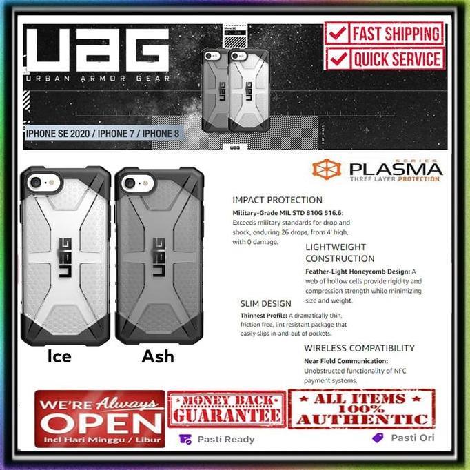 Promo Iphone Se 2020 / 7 / 8 Case Uag Urban Armor Gear Plasma Rugged Thin