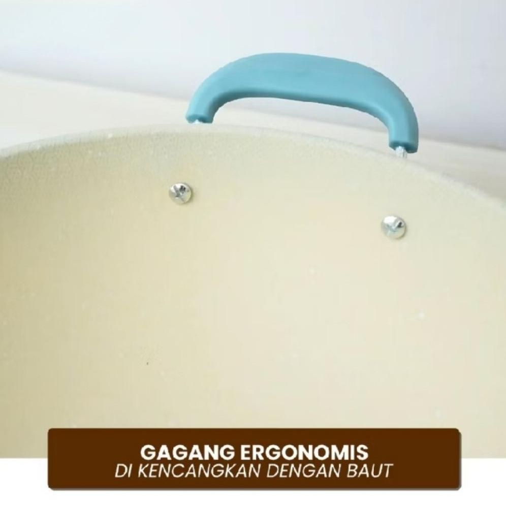 DISKON WAJAN PENGGORENGAN MARBLE WARNA WARNI BULAT ANTI LENGKET 32CM