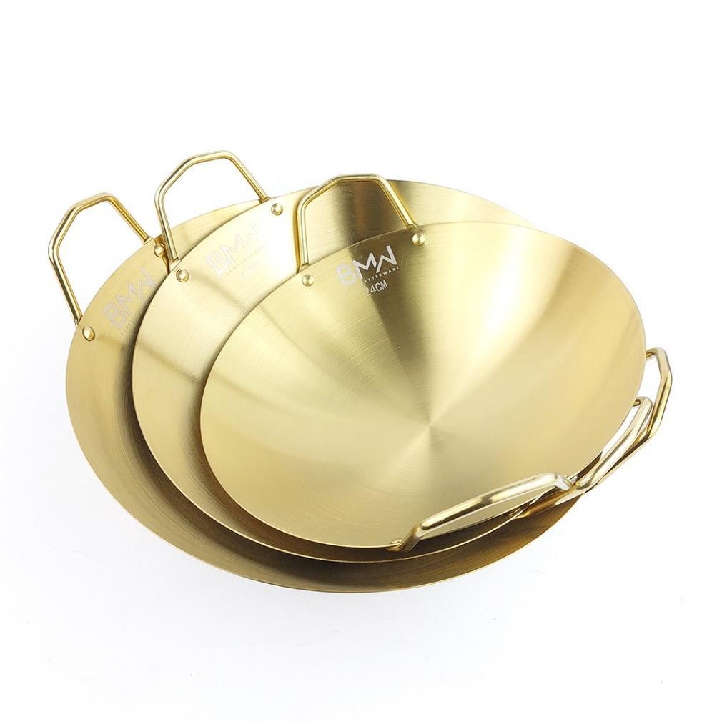 DISKON JSS - WAJAN PREMIUM STAINLESS STEEL TEBAL WAJAN GOLD BMW PENGGORENGAN TEBAL 24, 26, 28 CM