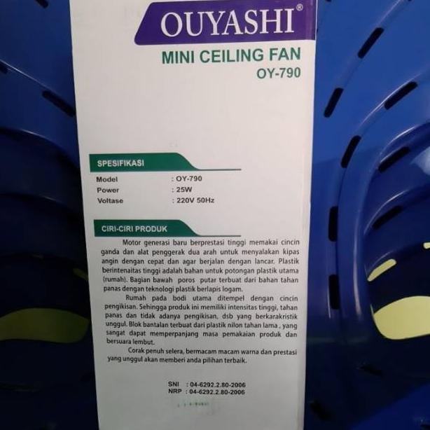 BESTPROMO Kipas Angin Gantung Ouyashi OY-790 Mini Ceiling Fan Ouyashi