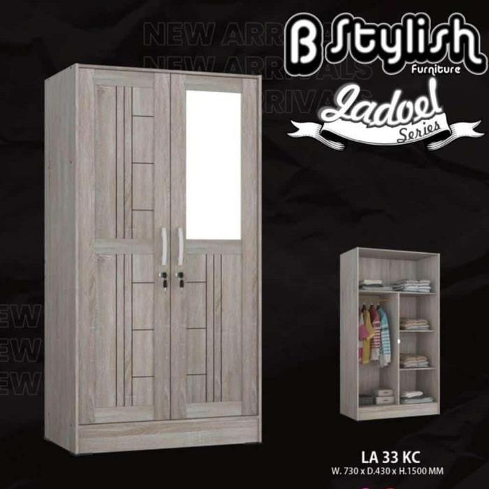Olimpic Lemari Pakaian Gantungan Bahan Partikel Furniture dengan Desain Minimalis dan Modern