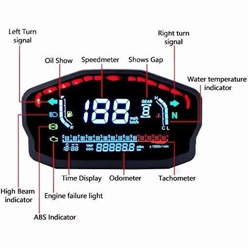 Promo SPEEDOMETER SPIDOMETER DIGITAL LED DUCATI COUSTOM UNIVERSAL MOTOR VARIO BEAT MIO M3 DLL GNB66 