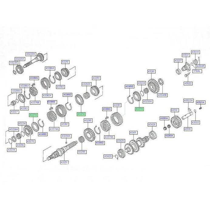 ME601845 RING, 1ST 2ND & 3RD SYNCHRONIZER - COLT DIESEL 100PS 120PS 135PS - CANTER 110PS (4TH/5TH) -