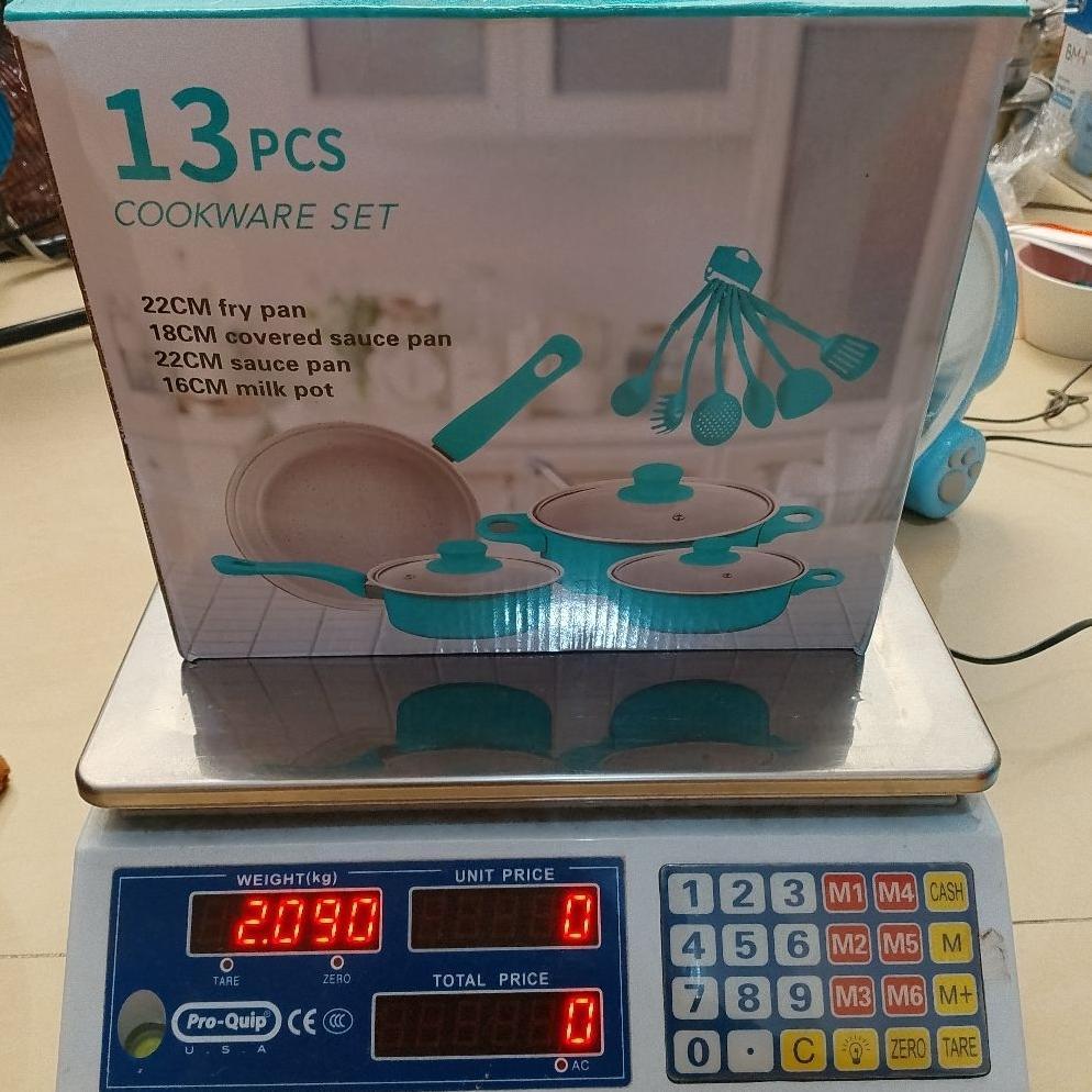 BEST SELLER PANCI SET 13PCS RIVERA TEFLON ANTI LENGKET, TUTUP KACA, COOKWARE SET (BMW)