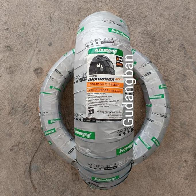 ( AXCERO TECH - KING ANACONDA ATX 7 ) BAN LUAR KINGLAND 110 90 12 SEMI TRAIL ATX7 SCOOPY FREEGO READ