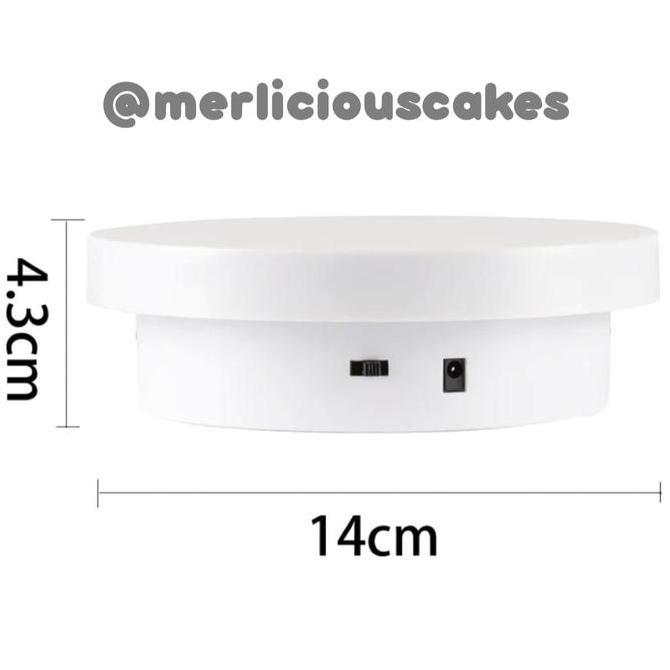 14 Cm Wireless or Plug In Cake Rotating Machine Mesin Putar Kue Carousel Cake Rotary Machine