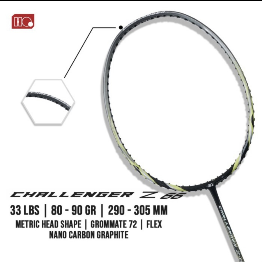 Raket Badminton Hq Hi-Qua Hiqua New Challenger Z55/Z66/Z77/Z88/Z99 Ori