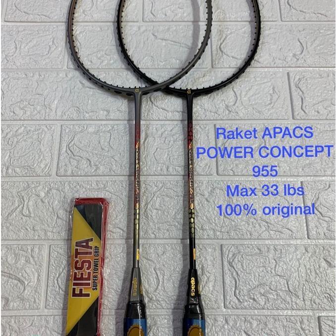 Raket Badminton Apacs New Power Concept 955 Grip 4Ug1 Kuat 33 Lbs Ori