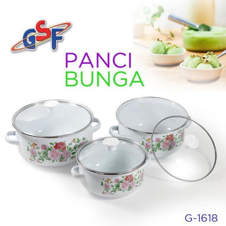 DISKON PANCI SET BUNGA  ISI 3PCS GSF 1618 TUTUP KACA - PANCI BUNGA GSF ORI