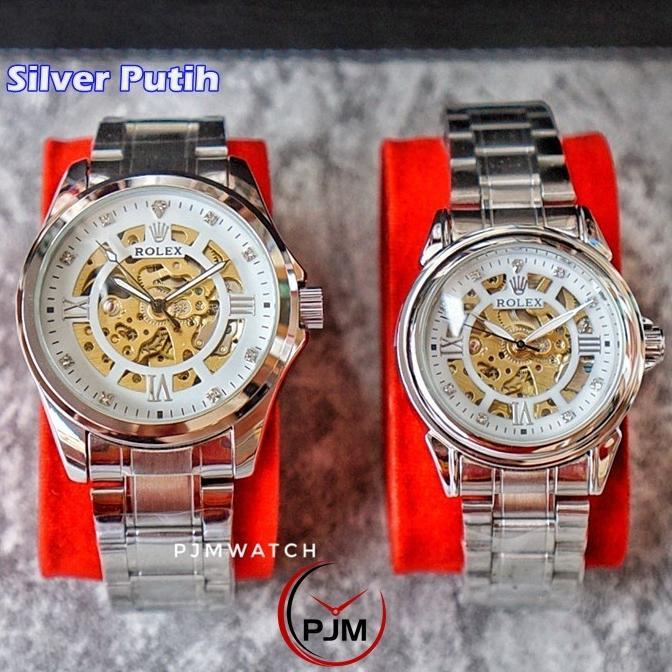 GARANSI Jam COUPLE OTOMATIS ROLEX | TALI RANTAI ROMAWI JAM AUTOMATIC Pasangan Pria Wanita