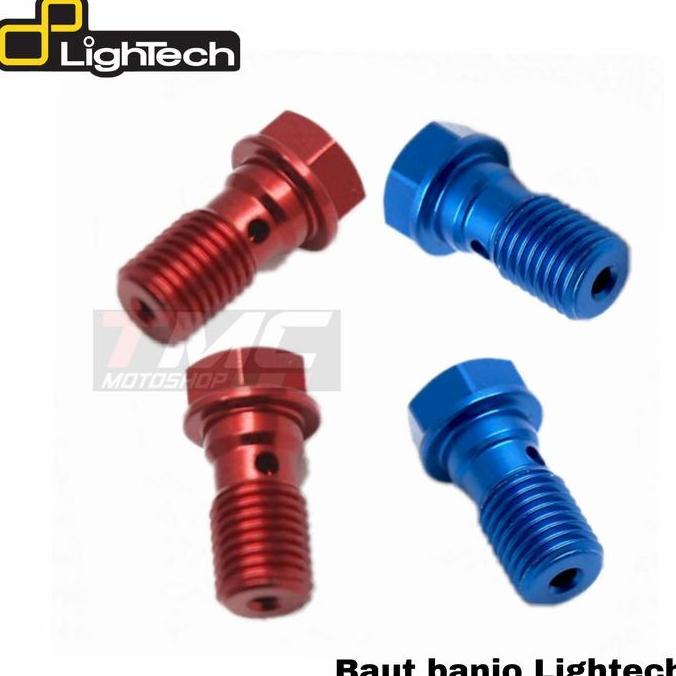 Baut banjo selang rem Lightech drat normal kaliper standar nissin ktc
