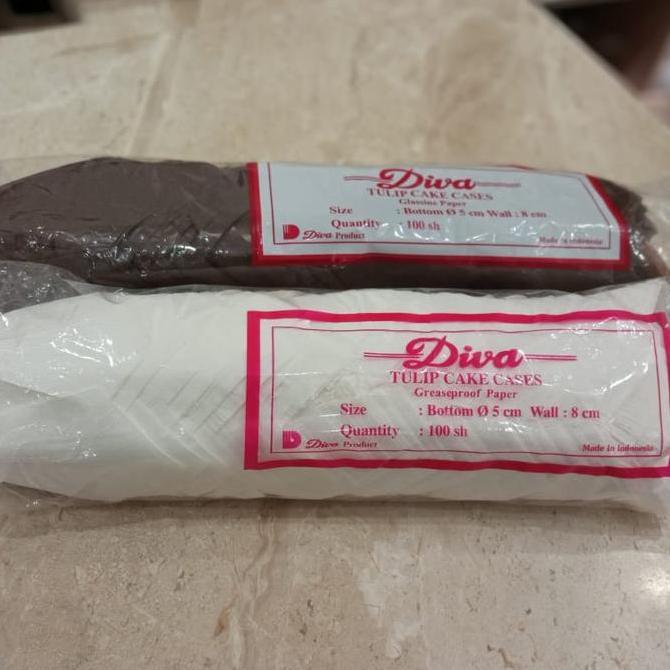 ((((()paling dicari] Diva tulip cup case diameter 5cm bottom kertas bolu kukus tulip