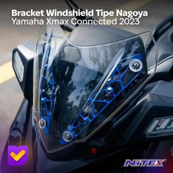 Braket Windshield Xmax Breket Cnc Windshield Xmax Connected Xmax 300 Type Nagoya Original