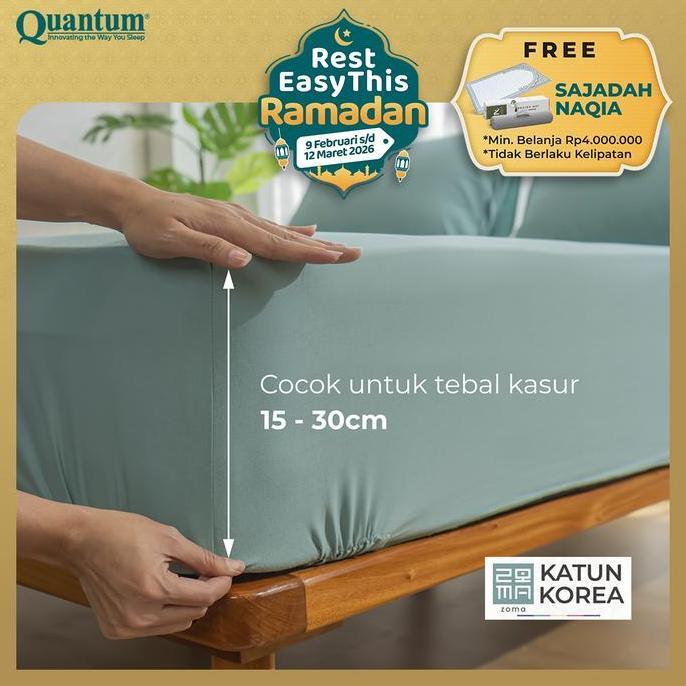Sprei Katun Korea Zoma by Quantum - Sprei Set Polos Kasur