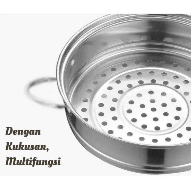 DISKON PANCI KUKUS 2 SUSUN BMW KITCHENWARE PANCI SET STEAMER STAINLESS KUKUS IKAN SIOMAY BAKPAO PANC