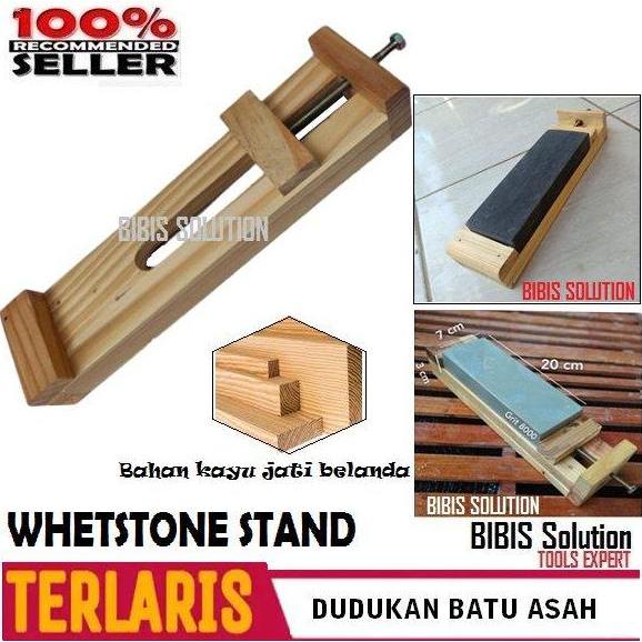 Dudukan Batu Asah Bantalan Alas Pengasah Tatakan Batu Asahan Wungkal