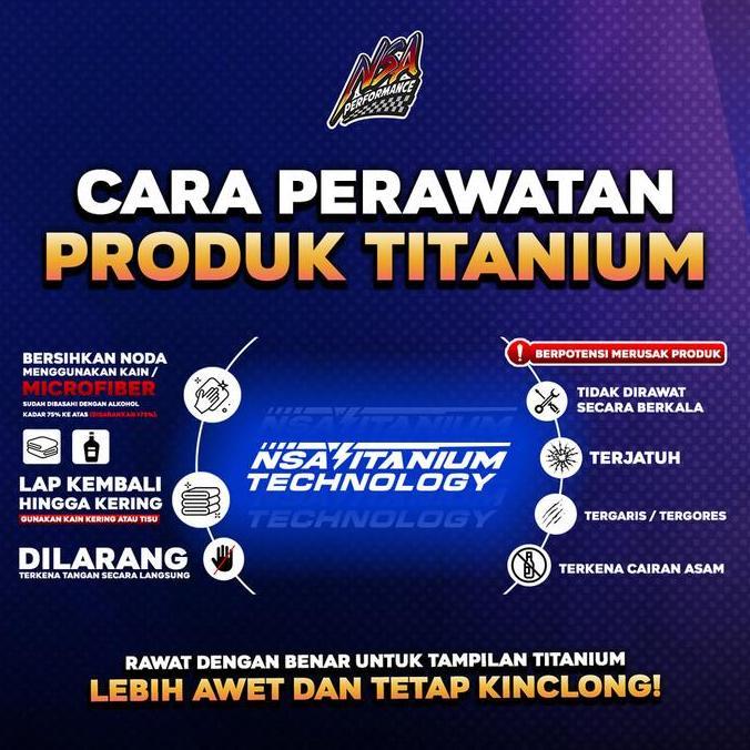 Nsa Premium Series Garnish Windshield Xmax Titanium Grade 5 Bracket Windshield Xmax Garnish Xmax Ori