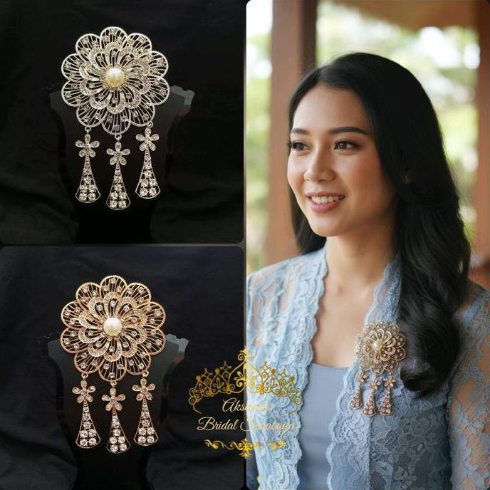 Schmiewen- Bross Kebaya Besar Kutu Baru Aksesoris Pengantin Perhiasan Wedding Pernikahan Bross Weddi