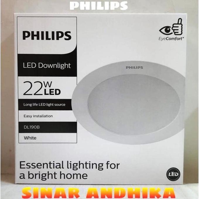 TERBARU - LAMPU LED DOWNLIGHT PHILIPS 22 WATT PUTIH