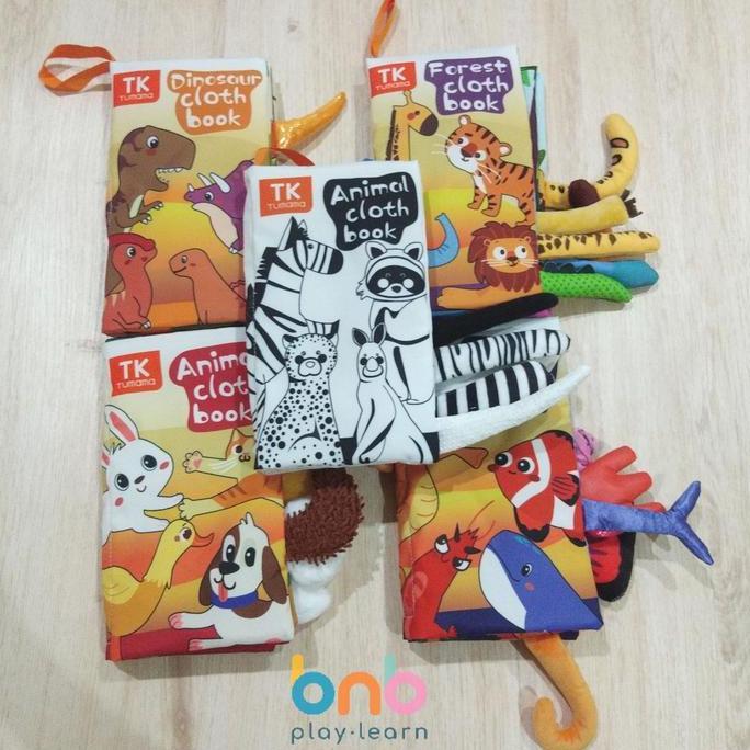Tumama Animal Tail 3D Cloth Book Mainan Buku Kain Ekor  Binatang Edukasi Anak