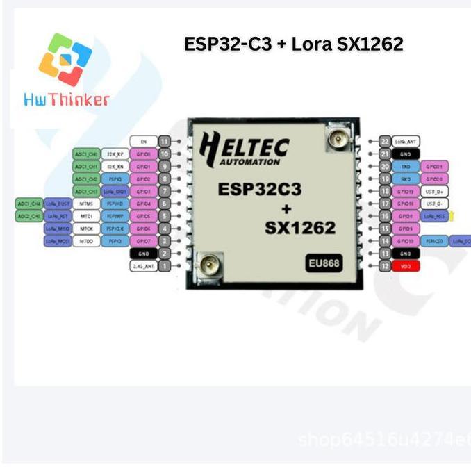 CLEARANCE SALE - Heltec Chip IC Lora Wireless 863MHz-928MHz ESP32-C3+SX1262