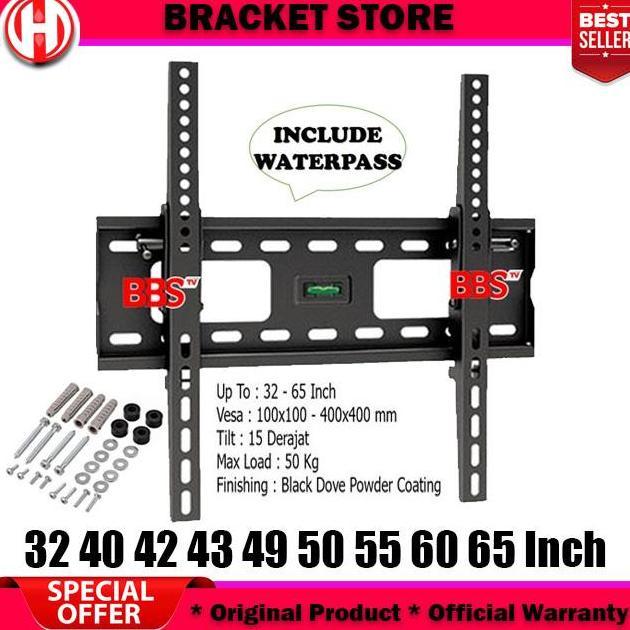 PROMO TERBATAS - bracket tv led 65 60 55 50 43 32 inch SAMSUNG LG SONY TCL ALL MERK TV