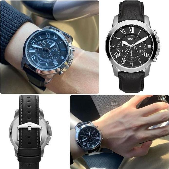 Jam Tangan Pria Original FS4812IE FS4812 FS 4812 IE Grant Chronograph Leather Black Original