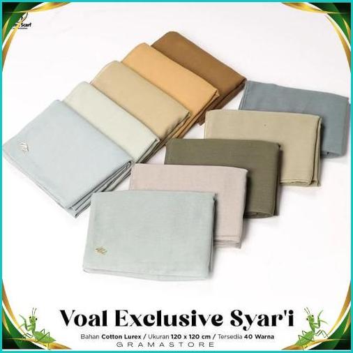 Hijab Segiempat Jumbo Voal Exclusive Syari 120X120Cm Jahit Tepi Umama