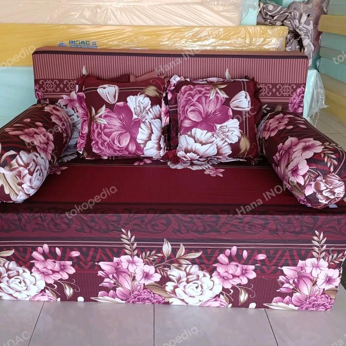 Inoac Sofabed 3in1 no3 uk 145x200x20 Garansi Kempes 10tahun