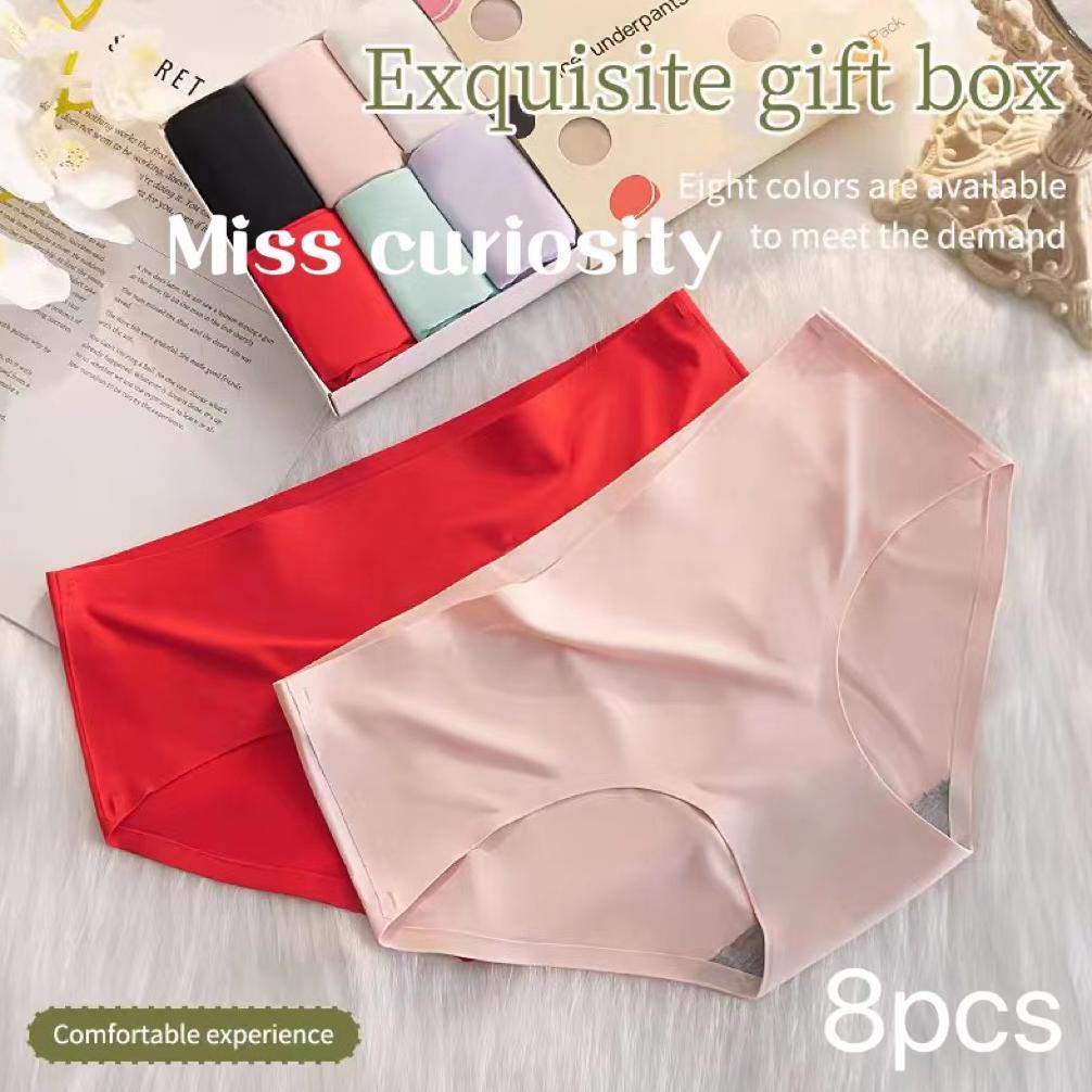 ready Celebrity 8In1 Celana Dalam Seamless Tanpa Jahitan Anti Nyeplak Fashion Es Sutra CD Wanita