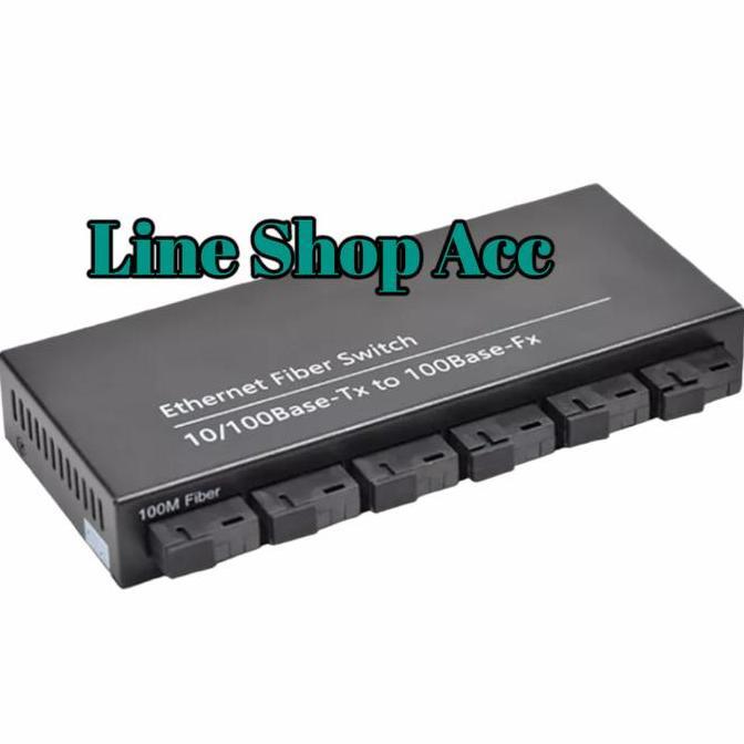 Fiber media converter 6 FO - 2 LAN