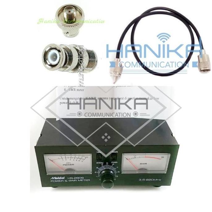 BERKUALITAS - Maldol HS260 SWR dan Kabel Jumper Komplit Konektor HT Cina Rig Baofeng