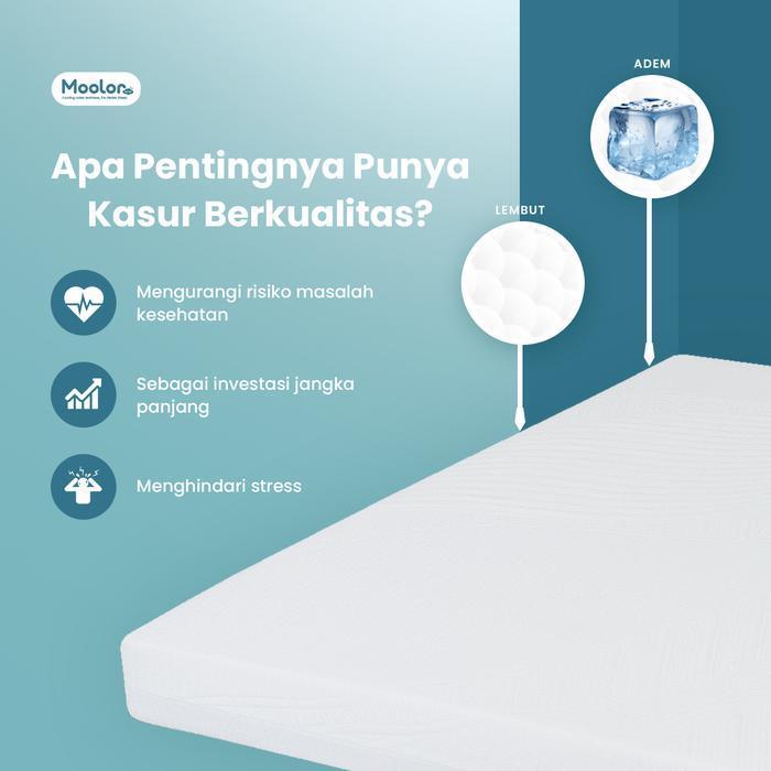 Moolor Cooling Latex Soft Firm 21 cm Kasur Latex Busa Latex vakum