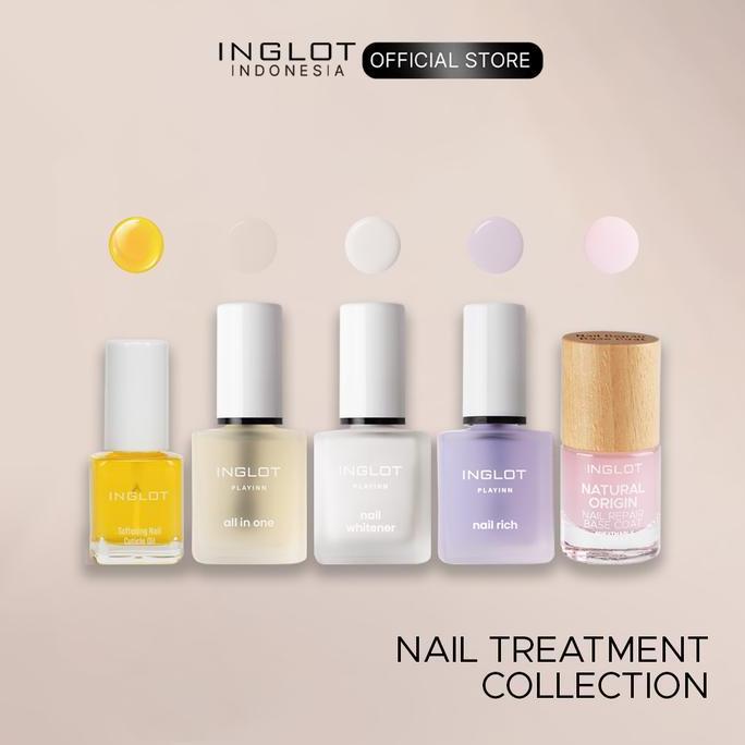 INGLOT Nail Treatment Collection - Nail Treatment, Breathable, Transparan, Bening, Kutek Halal, Taha