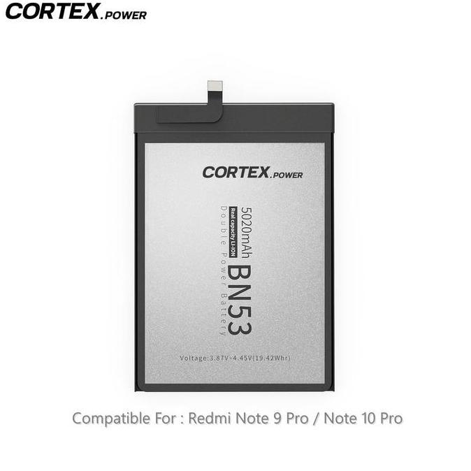 TERBARU - Cortex Power - Baterai BN53 Compatible for Redmi Note 9 Pro / Note 10 Pro 4g Original Doub