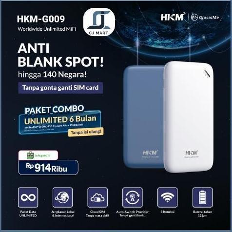 Modem Wifi 4G LTE GlocalMe HKM G008 XL Go IZI Free Kuota UNLOCK