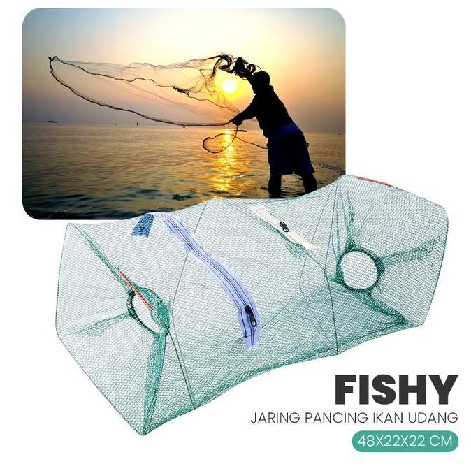 KLUDENG BUBU jaring perangkap ikan udang kepiting lobster 2 lubang Lipat Kotak