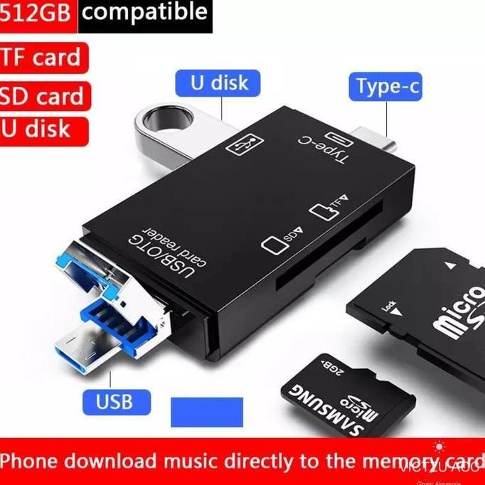OTG USB 6 IN 1 TIPE C / MICRO USB WITH CARD READER FUNCTION