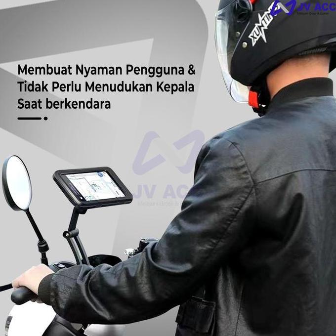 NVN-N3 ANTI AIR PHONE STAND PEGANGAN HOLDER HP DI MOTOR / SEPEDA