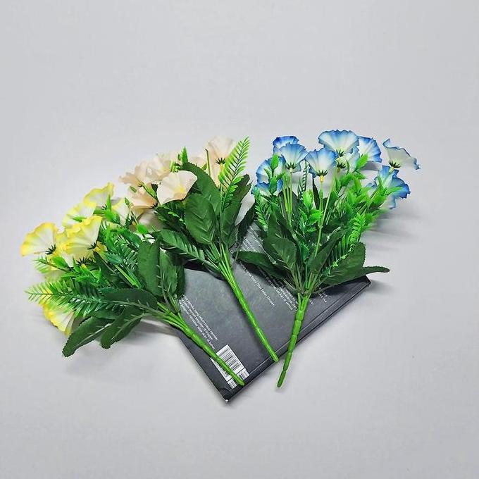 TANAMAN HIAS TANGKAI BUNGA KEMBANG SEPATU MINI PLASTIK DEKORASI RUMAH