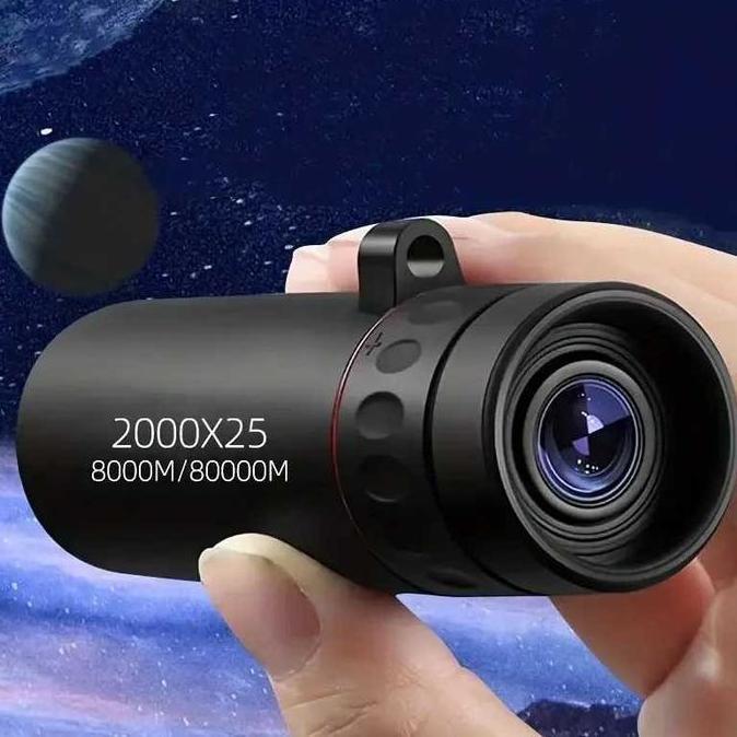 LAZMUHI Teropong Kecil Mini Monokular Portable HD BAK4 FMC 2000x25