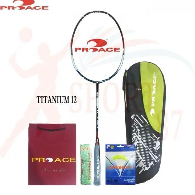 Raket Badminton Pro Ace Titanium 12 / Pro Ace Ti 12 Lengkap Original