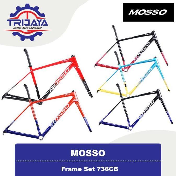 Bikes Mosso 736Cb Frame Set Sepeda Road Bike Full Carbon Disc Brake [700C]