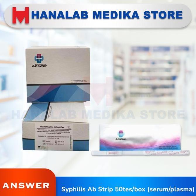 TERBARU - ANSWER SYPHILIS Ab Strip 50tes/box (serum/plasma)