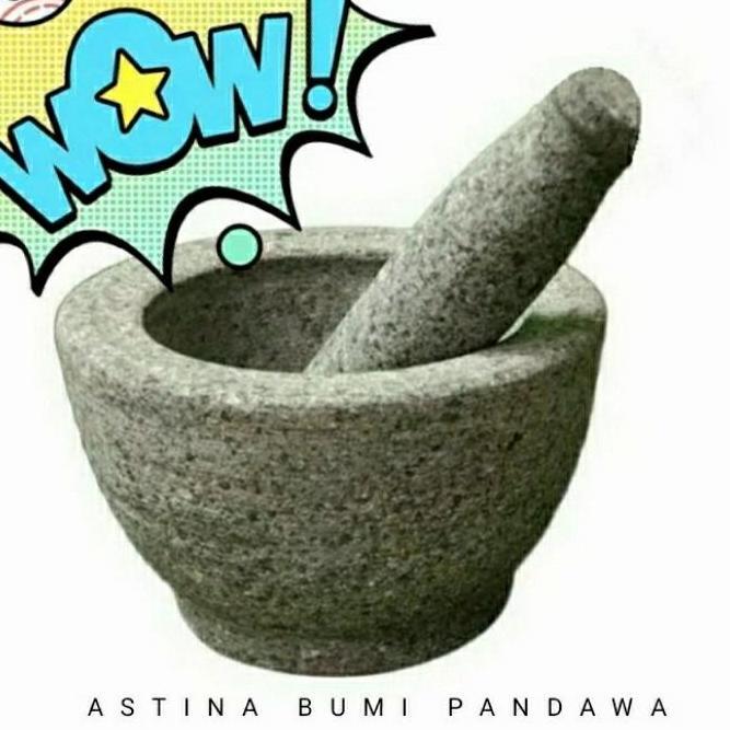 LUMPANG/BATU ULEKAN 18 CM BATU ASLI / TUMBUKAN LUMPANG