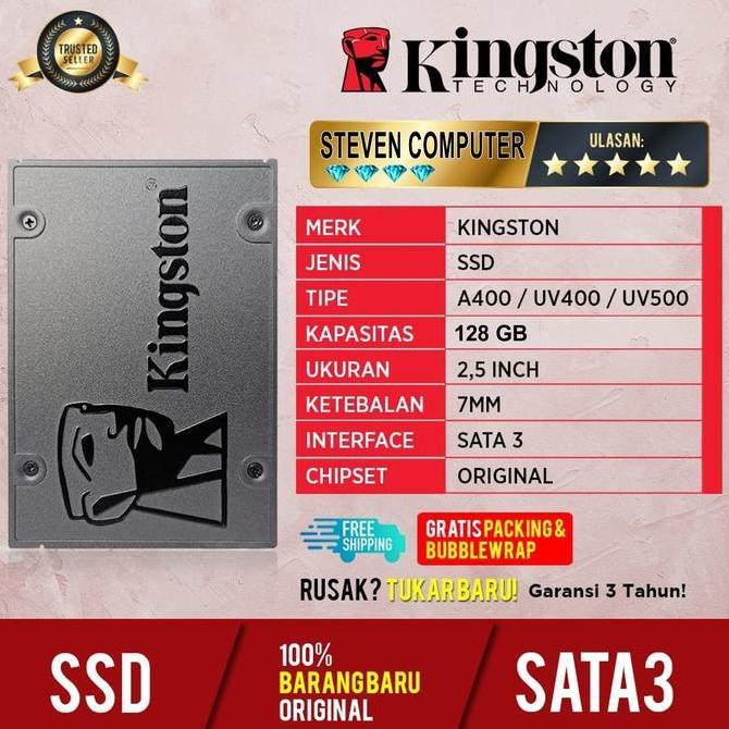 SSD KINGSTON 128GB SATA 2.5" RESMI GARANSI 3 TAHUN